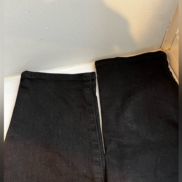 7 FOR ALL MANKIND BLACK MID RISE SKINNY JEANS Size 28 - Picture 7 of 7